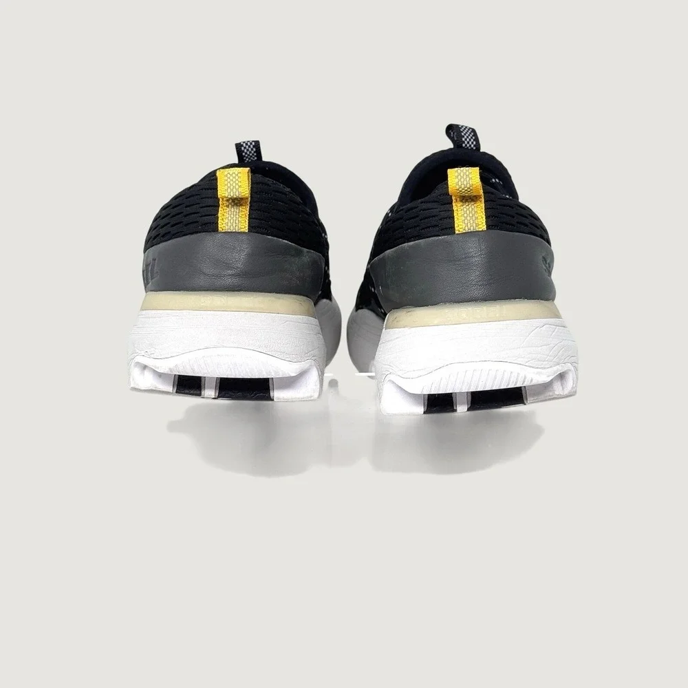 Sorel Kinetic Lace Slip On Sneakers Women 9 Black Mesh Athletic‎ Comfort Shoes